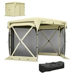 Outsunny 11FT Pop Up Gazebo Screen Tent With Removable Roof, Beige. Fixed Price $174.99.