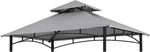Cooshade Grill Gazebo Replacement Canopy Roof Outdoor Double Tiered Gray. Fixed Price $43.99.