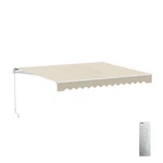 Aleko Retractable Motorized 12 X 10 Feet Patio Awning Ivory Sunshade Canopy. Fixed Price $349.30.