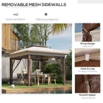 Outsunny 12' X Pop Up Canopy Tent Folding Netting Carry Bag Garden Gazebo. Fixed Price $269.99.