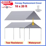 Canopy Replacement Cover 10 X 20 Ft Heavy Duty Shelter Tarp Waterproof, Gray. Fixed Price $60.04.