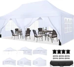Tooluck 10X20 Pop Up Canopy Tent With 6 Sidewalls,waterproof Commercial Gazebo. Fixed Price $219.99.