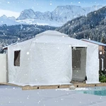 Domi 12'X12' Universal Winter Gazebo Cover W/sidewalls And Mesh Windows(white). Fixed Price $170.98.