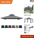 Lightweight Water-resistant Replacement Top For Sunjoy Regency Ii Gazebo. Fixed Price $151.15.