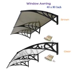 40X80" Outdoor Window Awning Polycarbonate Front Patio Cover Canopy 2 Color. Fixed Price $64.58.