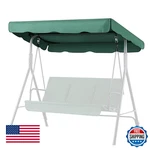 Flexzion 66"X45" 2-SEAT Outdoor Swing Glider Bench Replacement Canopy Green. Fixed Price $74.00.