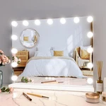 Gaomon Vanity Mirror With Lights, Lighted 15 Dimmable Led Bulbs, Mak. Fixed Price $65.99.
