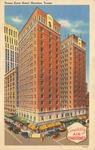 Postcard Tx Houston Texas State Hotel Advertising Classic Cars Awnings Ac. Fixed Price $9.99.